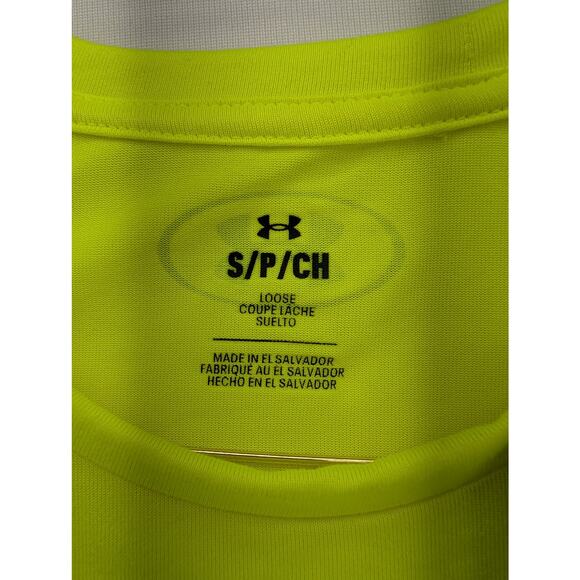 NWT Under Armour UA Tech Fade Short Sleeve in High Vis Yellow size Small - Picture 4 of 6